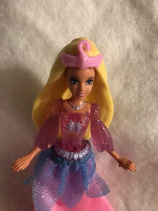Polly Pocket Barbie Disney Swan Lake Princess Odette Fabric Dresses Doll 3