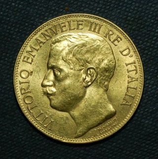 Italy,  Italian Kingdom Vittorio Emanuele Iii 50 Lire 1911 Gold Km 54