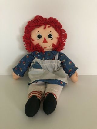 12 " Cloth Raggedy Ann Rag Doll Soft Sculpture A/o 1996 Hasbro