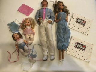 Mattel Heart Family Mother,  Father,  And 2 Babies