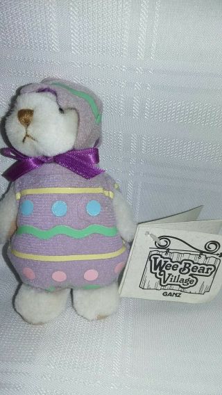 Ganz Crackle Wee Bear Village,  Collectible Mini Bears,  The Easter Egg,  W/tag