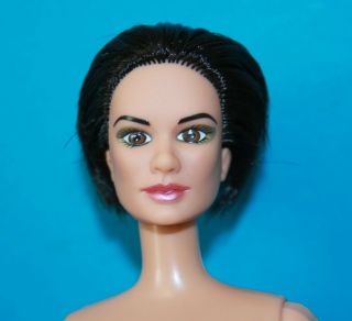 Barbie Short Hair Brunette Brown Eye Girl Nude Doll Metallic Make - Up