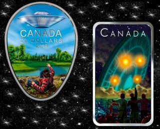 2018 Falcon Lake - 2019 Shag Harbour - Ufo Incident - $20 Pure Silver Coins