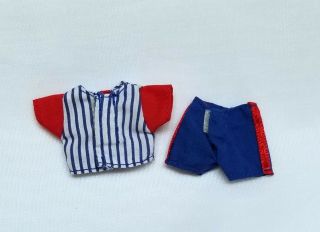 Kelly Tommy Doll clothes Baseball Shorts Set Red White & Blue Mattel 2
