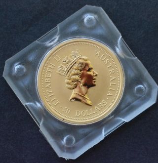 Australia,  1998 $50 Proof Gold Coin,  1/2 Ounce
