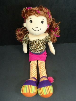 Groovy Girls Brenna Doll Plush 13 " Brown Pink Hair Manhattan Toy