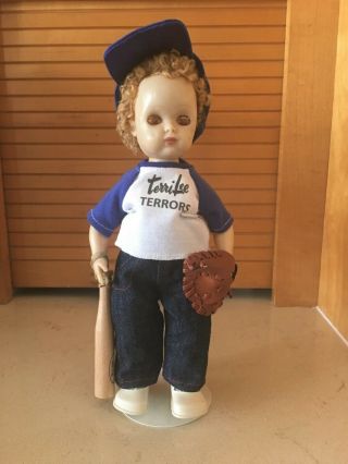 Tiny Jerri Lee Doll In Baseball Outfit Made For Club Members