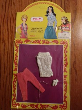 Topper Dawn Doll Clone Outfit Silver Shirt,  Pink Pants,  White Shoes