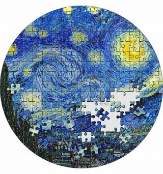 Starry Night Van Gogh Micropuzzle Treasures 3 Oz Silver Coin 20$ Palau 2019