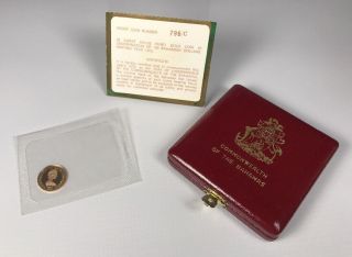 1973 1975 Bahamas $100 Gold Coin In Elizabeth Ii