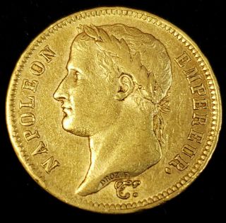 1811 A France 40 Francs.  900 Gold First Empire Napoleon Collector Coin 7ffg1105