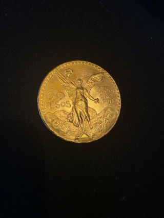 1947 Mexico Gold 50 Peso Centenario Coin,  UNCIRCULATED  3