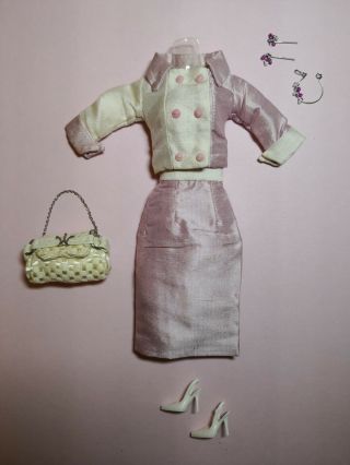 Ooak Outfit For Barbie Silkstone With Fashion Royalty Handbag