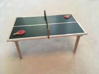 Vintage Lundby Dollhouse Miniature Ping Pong Table 1970s