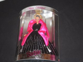 Happy Holidays Barbie Doll Black Velvet Gown Nrfb 20200 Mattel 1998 (k720)