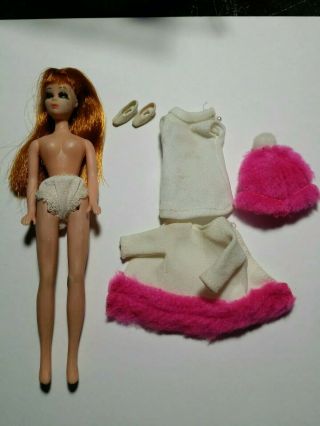 Vintage Topper Dawn Doll W/ Outfit & Shoes H