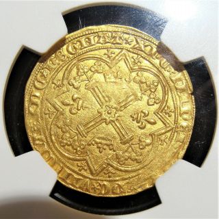 France: Charles V gold Franc a Pied ND (1364 - 1380) MS63 NGC.  COIN 2