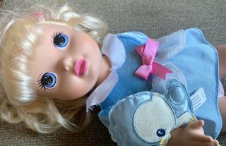 Disney Enchanted Nursery Cinderella Baby Doll In Blue Dress Shoes
