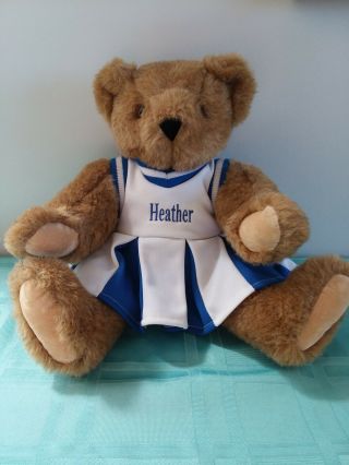 Vermont Teddy Bear - Jointed Plush - Dressed Cheerleading Heather 16 "
