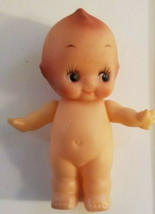 Vintage 4 " Soft Plastic Kewpie Doll - Head Turns 360 Degrees