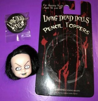 Mezco Living Dead Dolls Ldd Sybil Pencil Topper & Pin,  Button