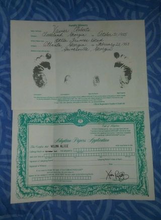 Cabbage Patch Birth Certificate Adoption Papers WILMA ALICE 3