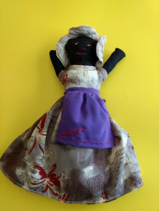 Rag Doll Topsy Turvy Reversible Black Jamican Women 12 " Tall