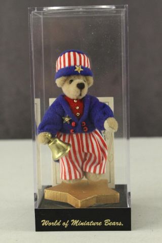 Le World Of Miniature Bears Sherry Dodson Uncle Sam Patriotic Stars & Stripes