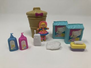 Kelly Krissy Baby Doll House Barbie Nursery Diorama Room Box Mini Diapers & Accs