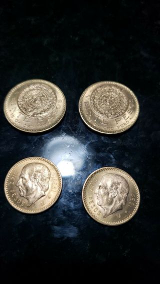 2 Mexico Gold 20 Pesos & 2 Gold 10 Pesos 4 Coins Total Au Bu