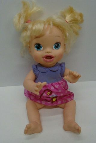 2013 Baby Alive All Gone Blonde Blue Eyes Interactive Pees Poops Giggles