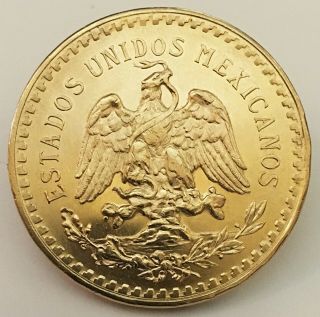 1947 - Mexico 50 Pesos Gold Coin " Bu " Km: 481