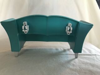 2007 Barbie Doll My Dream House Teal Blue Sofa Couch Living Room Furniture 2