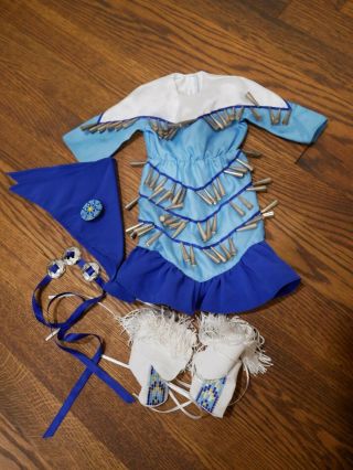 American Girl Doll Kaya Blue Jingle Dress Outfit Of Today Retired Set