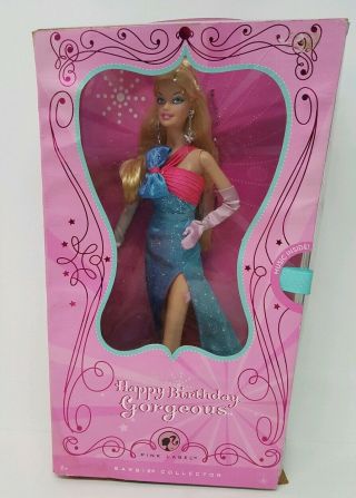 Barbie Happy Birthday Gorgeous Doll 2008 Pink Label N2440