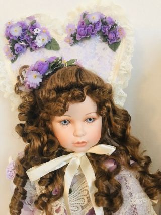 22” Vtg Realistic Vincent Defilippo Porcelain Victorian Girl Doll
