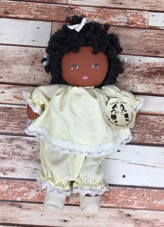 Dolls By Pauline Bjonness - Jacobsen Cloth African American Doll 1983 Unique Baby