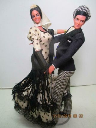 Vintage Spanish Male Female Flamenco Dancers Dolls Pair