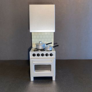 Lundby Smaland Dollhouse Furniture Accessories Kitchen Stove Oven Pots