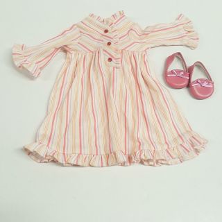 American Girl Kit Nightgown And Slippers Historical (a15 - 22)