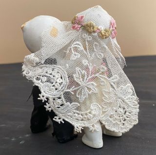 Vintage Kewpie Doll Flapper Bride & Groom Wedding Cake Topper JAPAN (12A) 3