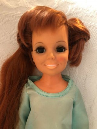 Vintage Ideal CRISSY Grow Hair Doll Outfit Turquoise Dress & Panties 2