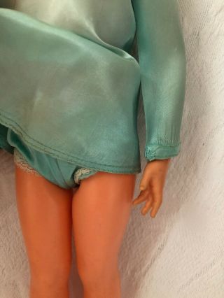 Vintage Ideal CRISSY Grow Hair Doll Outfit Turquoise Dress & Panties 3