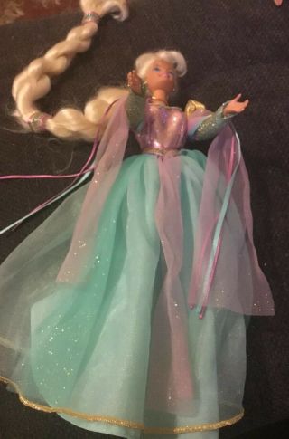 1994 Barbie As Rapunzel Princess Dress Gown Shoes Necklace Earring Replacement