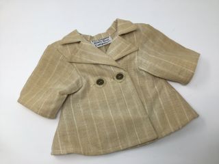 Vermont Teddy Bear Company Jacket Coat Tea Stained Look Double Breasted Clothes
