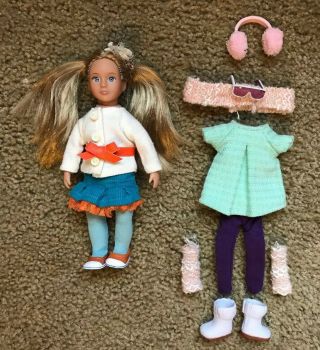 “our Generation” Small 6 " Doll Blond Hair Blue Eyes With Second Outfit