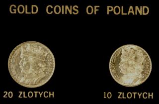 1925 Poland 10 & 20 Zlotych Gold Coins