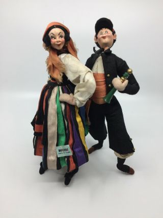 Roldan Klumpe Spanish Dolls Man And Woman 11” Tall