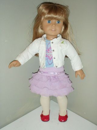 American Girl Doll Just Like You/me Blue Eyes & Blond Hair With Clothes