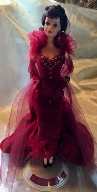 Red Velvet Dress Gone With The Wind Scarlett Ohara Doll